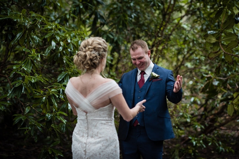 grooms first reaction to seeing his bride on their wedding day